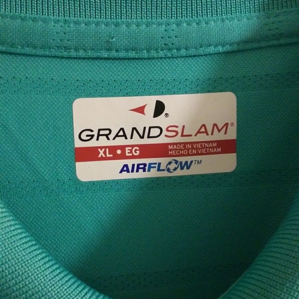 Like new- 2xl teal colored GRAND SLAM Airflow Polo